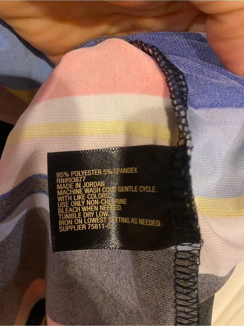 Worthington Multicolor Striped Cowl Neck Blouse - Picture 3 of 4